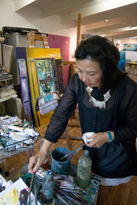Shots for an Island Life magazine feature on Vanuatu artist Diana Tam.
