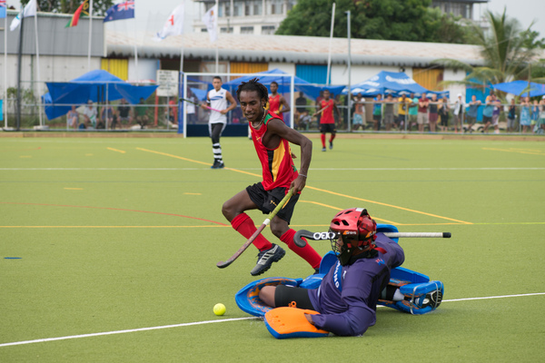 Shots from a couple of games in a junior field hockey tournament held in Port Vila.

