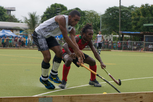 Shots from a couple of games in a junior field hockey tournament held in Port Vila.
