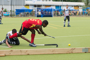 Shots from a couple of games in a junior field hockey tournament held in Port Vila.
