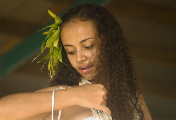 A Fijian dancer performs on Port Vila's Seafront Stage.
