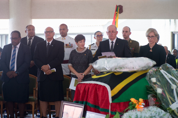 heads of state from across the region attened the state funeral of Vanuatu President Baldwin Lonsdale.
