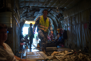 Australian governor general Peter Cosgrove's visit to Tanna underlines how much work remains to be done in the aftermath of cyclone Pam. The return flight from Tanna on an RAAF c130.
