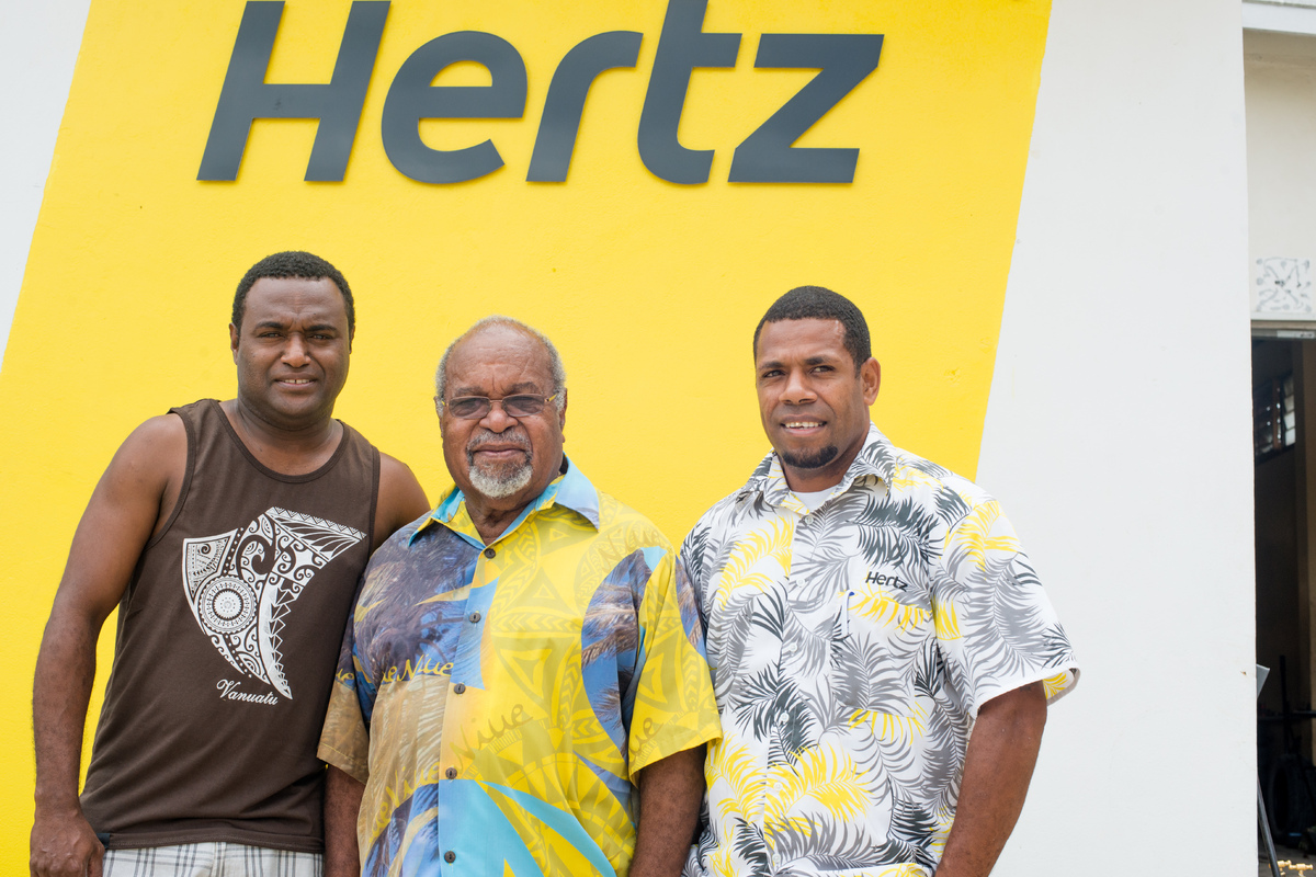 The guys at Hertz were pretty thrilled to meet the Grand Chief. 
