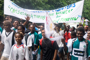  Wan Smolbag Theatre celebrated their 20th anniversary with a march through town.
