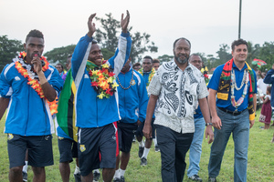Members of the Under-20 World Cup Footbal squad returned to Vanuatu to absolute pandemonium as supporters erupted in an outpouring of joy.
