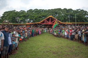 Members of the Under-20 World Cup Footbal squad returned to Vanuatu to absolute pandemonium as supporters erupted in an outpouring of joy.
