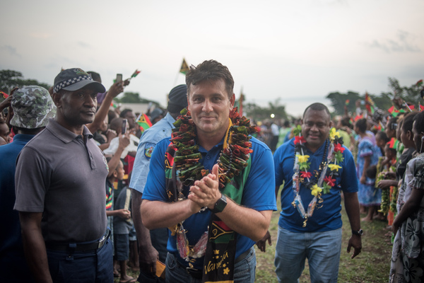 Members of the Under-20 World Cup Footbal squad returned to Vanuatu to absolute pandemonium as supporters erupted in an outpouring of joy.
