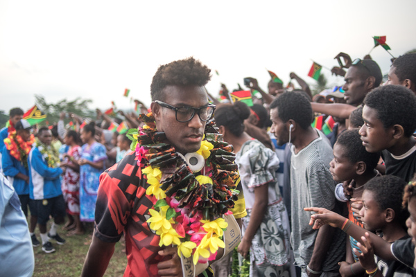 Members of the Under-20 World Cup Footbal squad returned to Vanuatu to absolute pandemonium as supporters erupted in an outpouring of joy.
