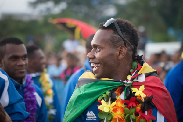 Members of the Under-20 World Cup Footbal squad returned to Vanuatu to absolute pandemonium as supporters erupted in an outpouring of joy.
