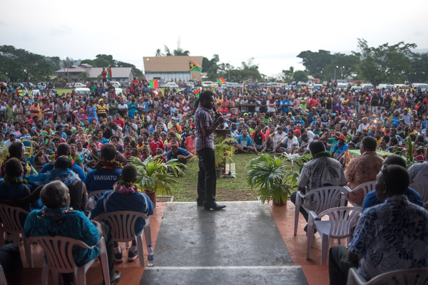 Members of the Under-20 World Cup Footbal squad returned to Vanuatu to absolute pandemonium as supporters erupted in an outpouring of joy.
