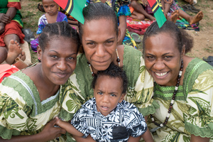 One of Vanuatu's favourite traditions - matching island dresses.
