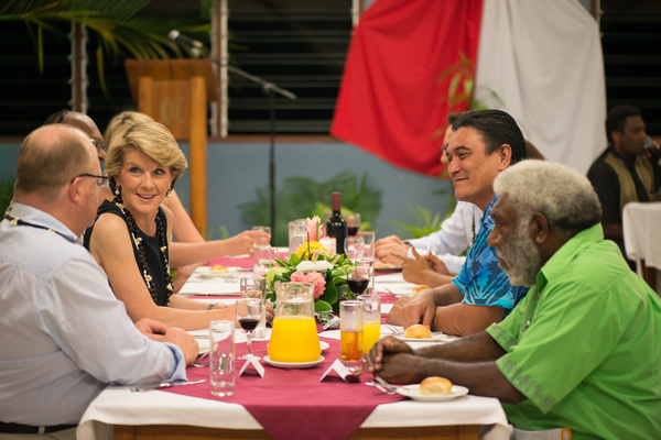 Shots from the first day of Australian Foreign Minister Julie Bishop's 2013 visit to Vanuatu.
