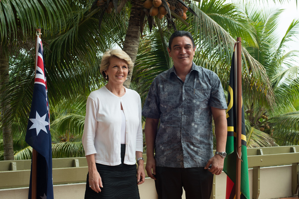 More shots from Australian foreign minister Julie Bishop's 2013 visit to Port Vila.
