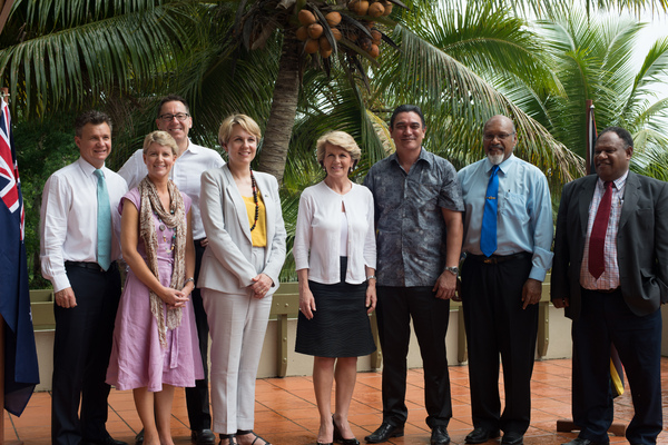 More shots from Australian foreign minister Julie Bishop's 2013 visit to Port Vila.
