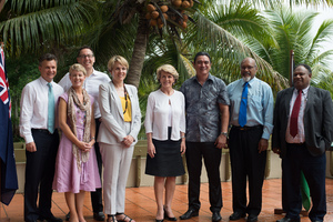 More shots from Australian foreign minister Julie Bishop's 2013 visit to Port Vila.
