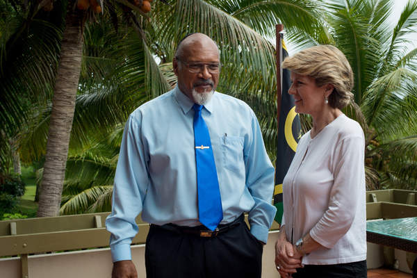 More shots from Australian foreign minister Julie Bishop's 2013 visit to Port Vila.
