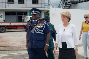 More shots from Australian foreign minister Julie Bishop's 2013 visit to Port Vila.
