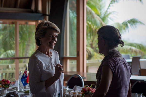 More shots from Australian foreign minister Julie Bishop's 2013 visit to Port Vila.
