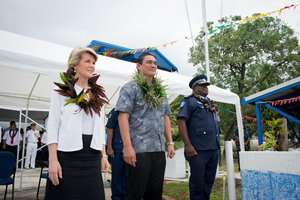 More shots from Australian foreign minister Julie Bishop's 2013 visit to Port Vila.
