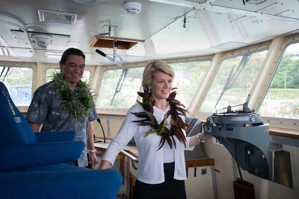 More shots from Australian foreign minister Julie Bishop's 2013 visit to Port Vila.
