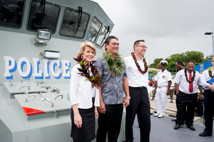 More shots from Australian foreign minister Julie Bishop's 2013 visit to Port Vila.
