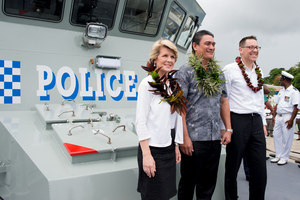 More shots from Australian foreign minister Julie Bishop's 2013 visit to Port Vila.
