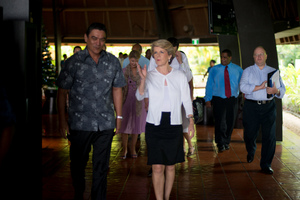 More shots from Australian foreign minister Julie Bishop's 2013 visit to Port Vila.
