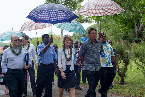 More shots from Australian foreign minister Julie Bishop's 2013 visit to Port Vila.
