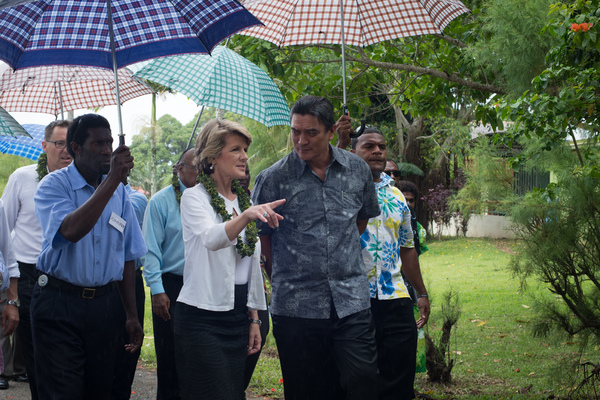 More shots from Australian foreign minister Julie Bishop's 2013 visit to Port Vila.
