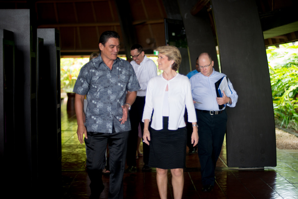 More shots from Australian foreign minister Julie Bishop's 2013 visit to Port Vila.
