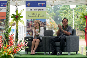 More shots from Australian foreign minister Julie Bishop's 2013 visit to Port Vila.

