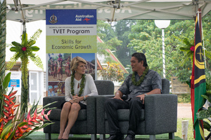 More shots from Australian foreign minister Julie Bishop's 2013 visit to Port Vila.
