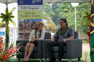 More shots from Australian foreign minister Julie Bishop's 2013 visit to Port Vila.
