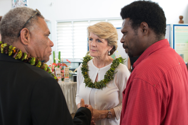 More shots from Australian foreign minister Julie Bishop's 2013 visit to Port Vila.
