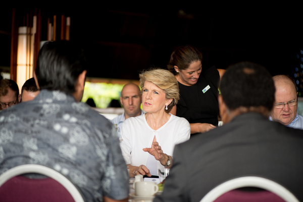 More shots from Australian foreign minister Julie Bishop's 2013 visit to Port Vila.
