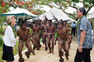 More shots from Australian foreign minister Julie Bishop's 2013 visit to Port Vila.
