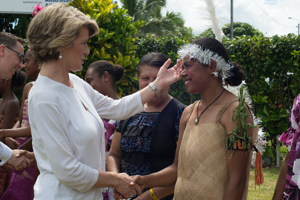 More shots from Australian foreign minister Julie Bishop's 2013 visit to Port Vila.
