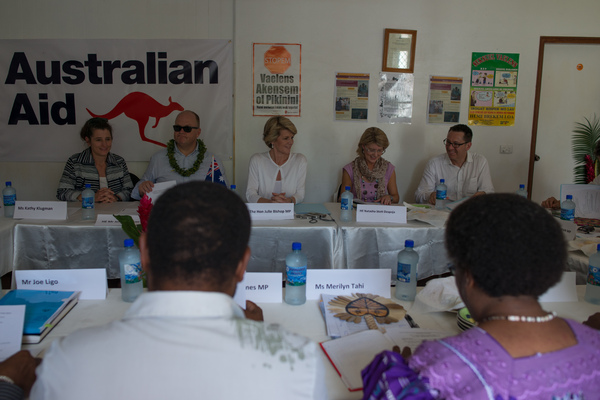 More shots from Australian foreign minister Julie Bishop's 2013 visit to Port Vila.
