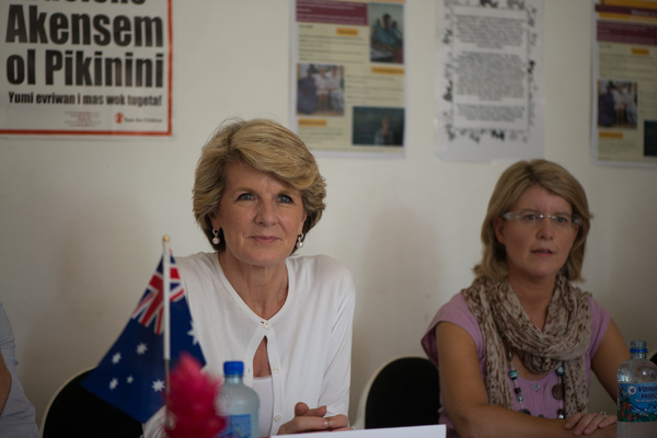 More shots from Australian foreign minister Julie Bishop's 2013 visit to Port Vila.
