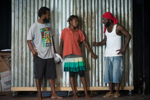 I was invited down to Wan Smolbag Theatre to take some photos of a run-through of their new play, Kaekae Rat. It's brilliant.
