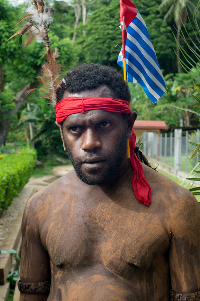 Kastom ceremony at the Melanesian Spearhead Group's HQ to mark the submission of the West Papuan membership bid.
