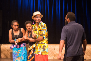 Shots from another run of Wan Smolbag Theatre's Laef i Swit, this time with Florence Taga as Sonia.
