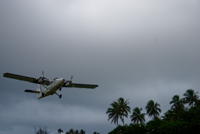 Plane Landing at Sara Airport, Pentecost Island