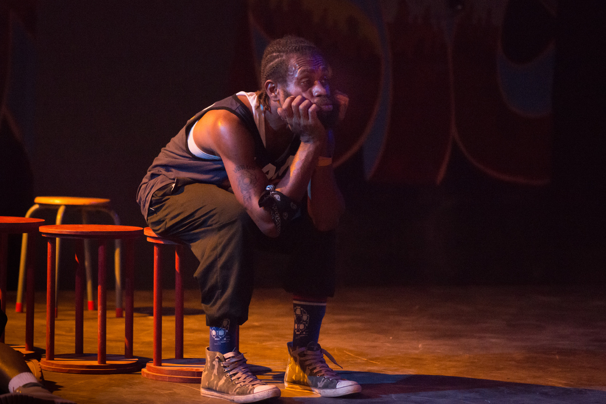 Shots from Wan Smolbag Theatre's dance/music/theatre production of Olsem Dadi, a hard-hitting examination of what it is to be a man.
