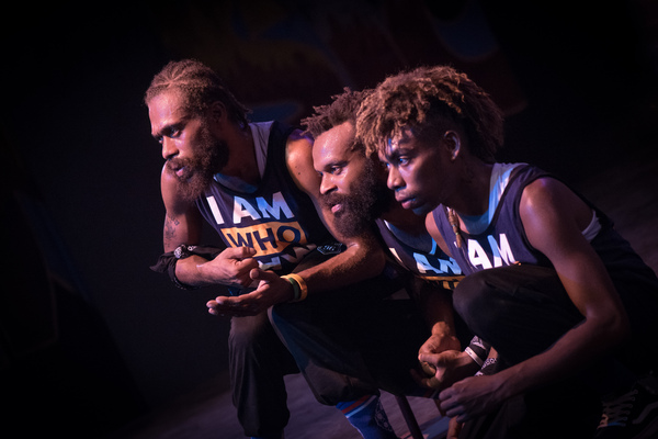 Shots from Wan Smolbag Theatre's dance/music/theatre production of Olsem Dadi, a hard-hitting examination of what it is to be a man.
