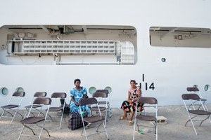 Shots from a visit to Vanuatu by a Chinese hospital ship.
