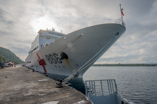 Shots from a visit to Vanuatu by a Chinese hospital ship.
