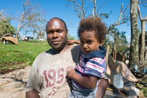 Rachel is a three year old girl whose life was altered by cyclone Pam.
