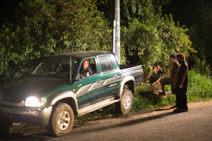 A night shoot (the first of three) in Blacksand with Wan Smolbag's Love Patrol.

